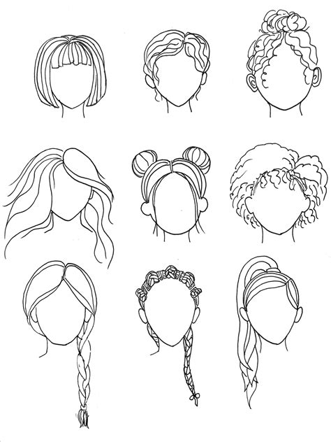 Hair Templates Drawing